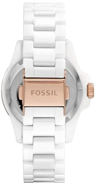 Montre Fossil CE1107 femme détail cadran blanc