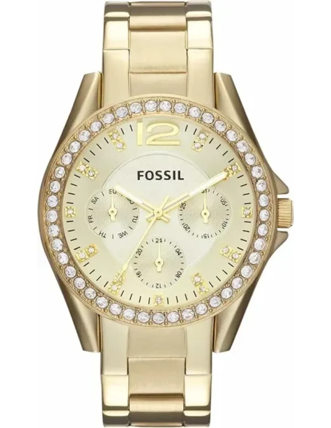 Fossil ES3203 vue de côté, bracelet acier