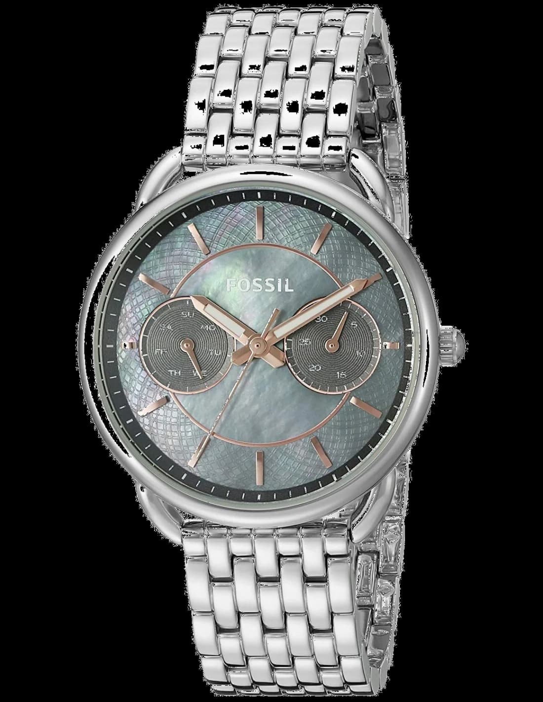 Fossil ES3911 vue de côté, bracelet acier