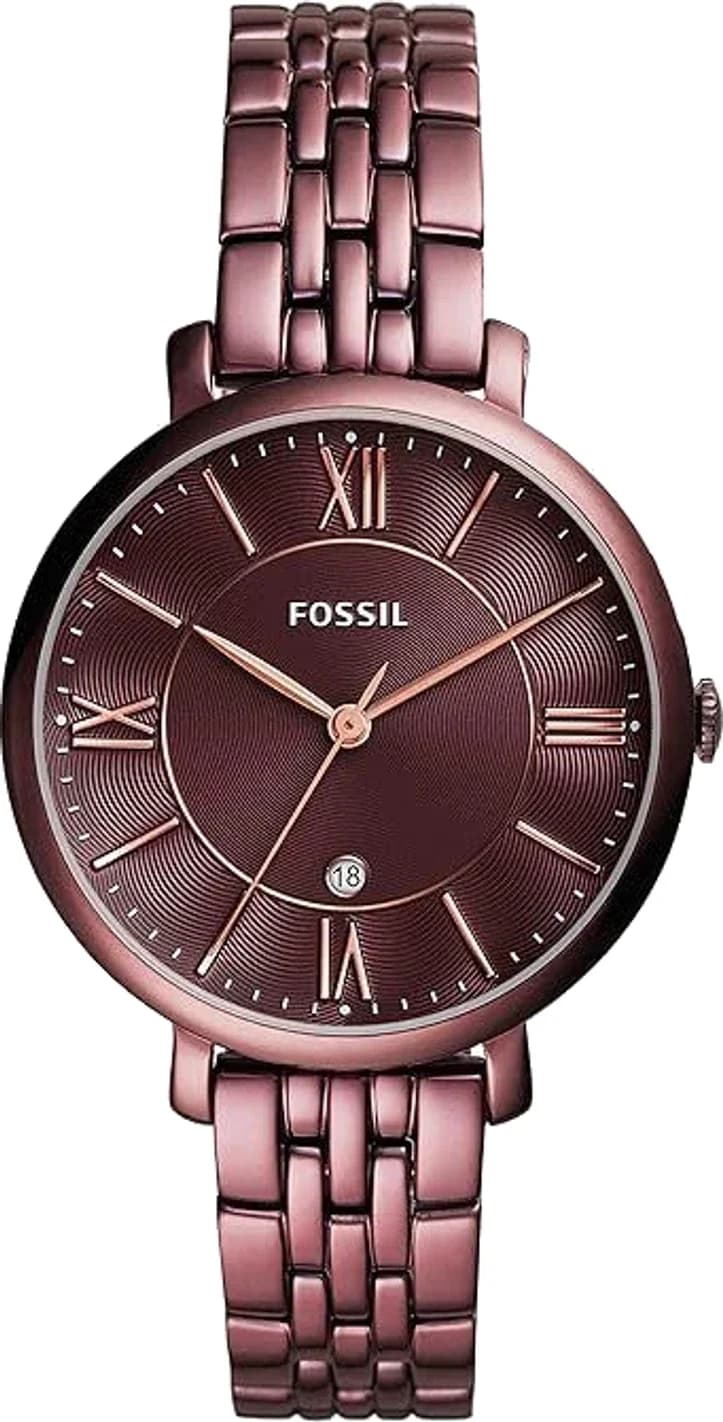 Montre Fossil ES4100 femme cadran marron bracelet acier