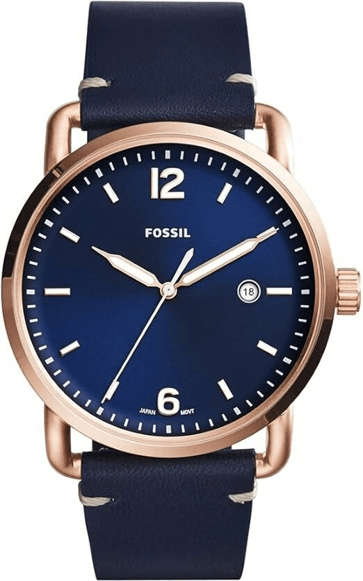 Fossil FS5274 vue de côté, bracelet cuir