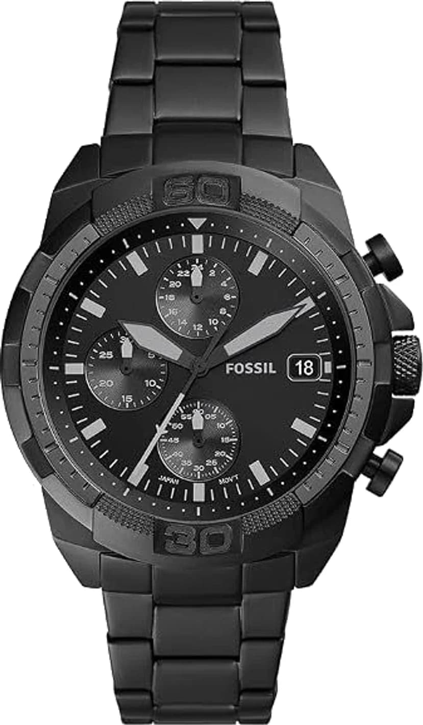 Montre Fossil FS5853 homme cadran noir bracelet acier