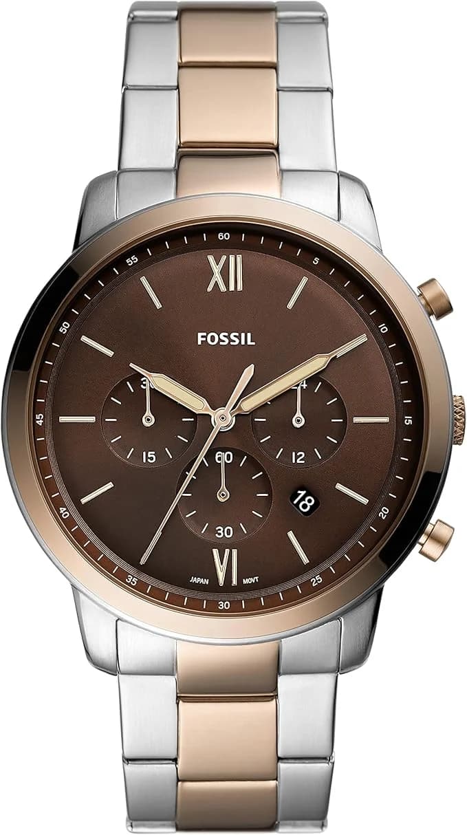 Montre Fossil FS5869 homme cadran marron bracelet acier