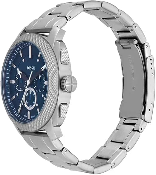 Montre Fossil FS6096 homme détail cadran bleu