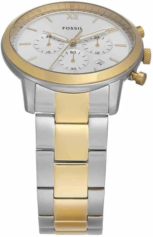 Montre Fossil FS6112 homme détail cadran blanc