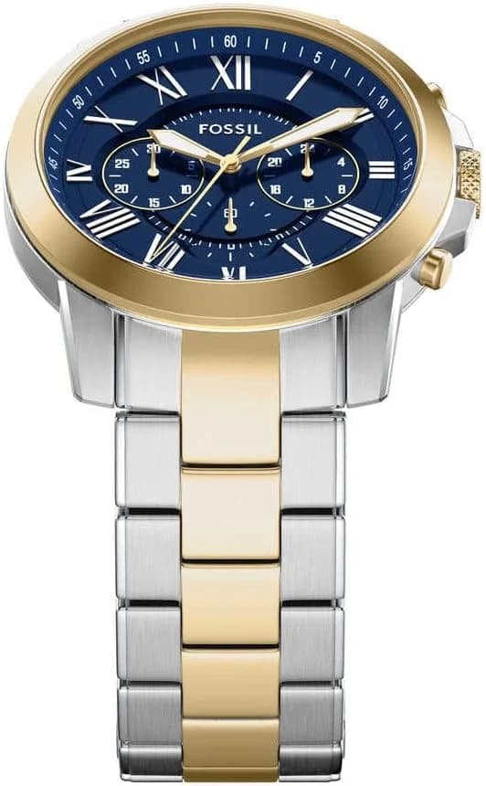 Montre Fossil FS6132 homme détail cadran bleu