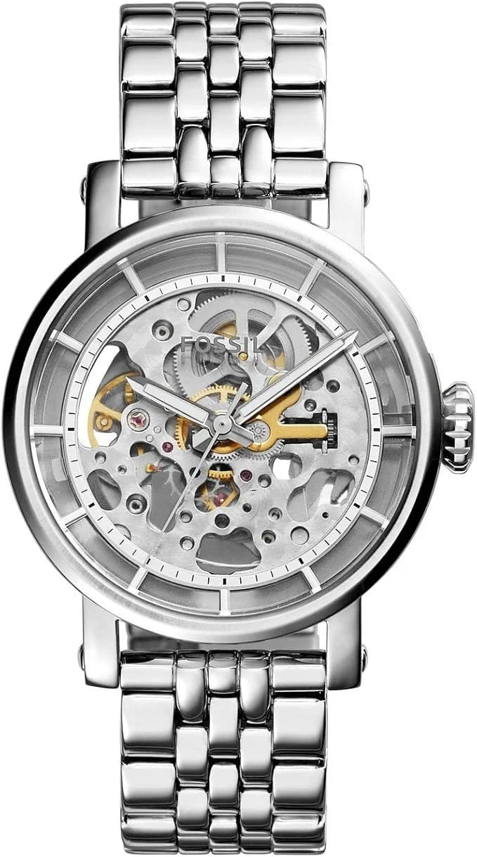 Montre Fossil ME3067 femme cadran argent bracelet acier