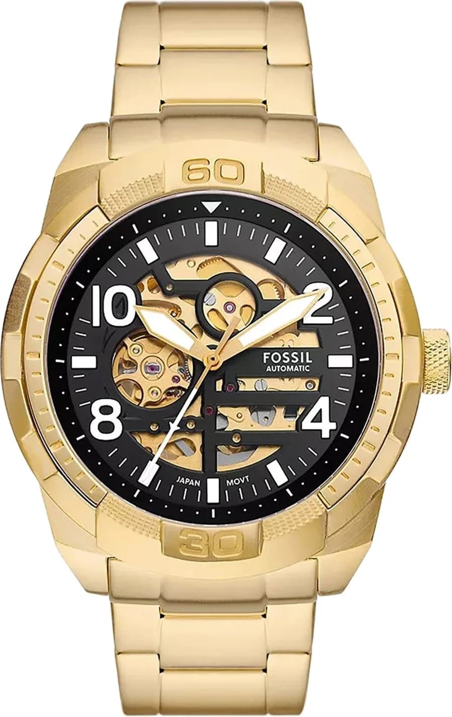 Montre Fossil ME3257 homme cadran noir bracelet acier