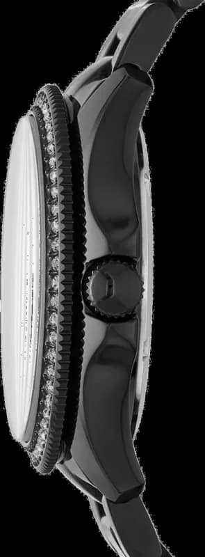 Montre Femme Fossil Cécile multifonction AM4522 bracelet noir en acier inoxydable