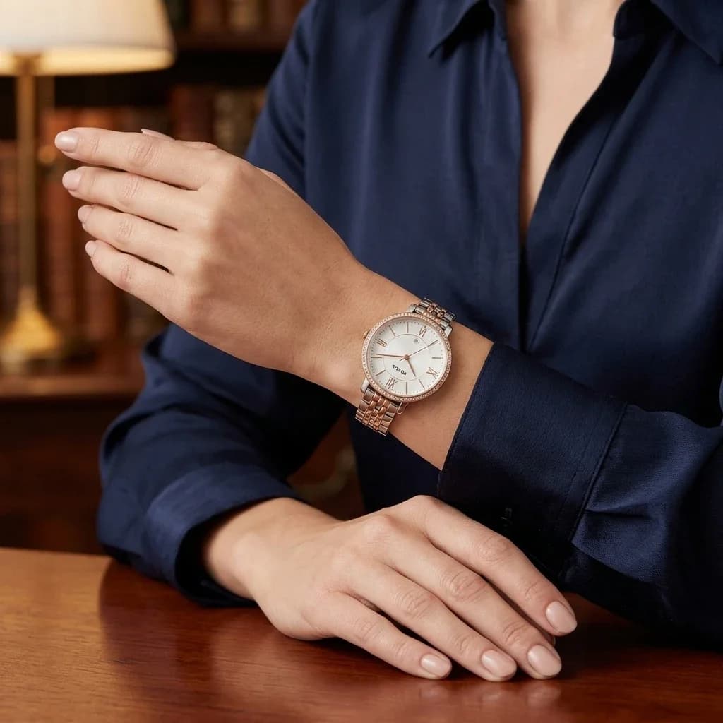 Fossil Jacqueline ES3634 white dial women's watch vue 6