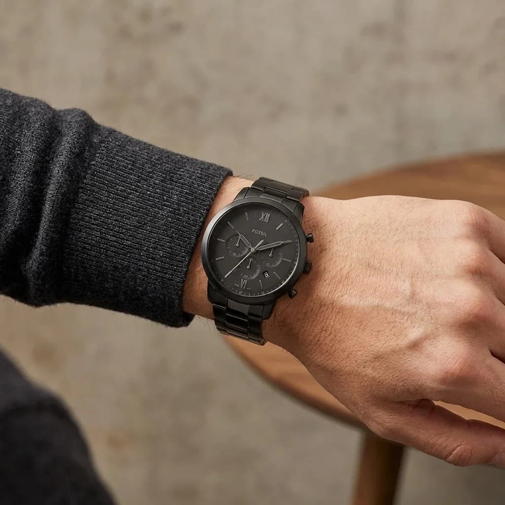 Fossil FS5503 Chronograph with Black Leather Strap vue 5