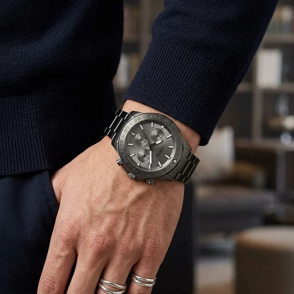 Fossil Bannon BQ2491 Men's Watch with Grey Stainless Steel Bracelet vue 5