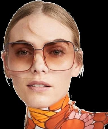 Lunettes de soleil Gucci GG0443S carrées en métal vue 2