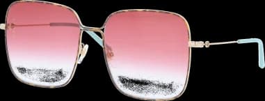 Lunettes de soleil Gucci GG0443S carrées en métal vue 2