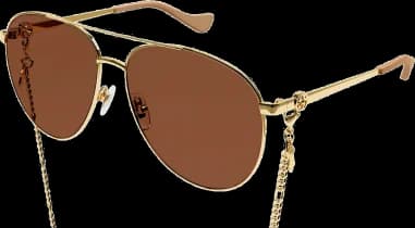 Lunettes de soleil Gucci GG1088S forme pilote en métal