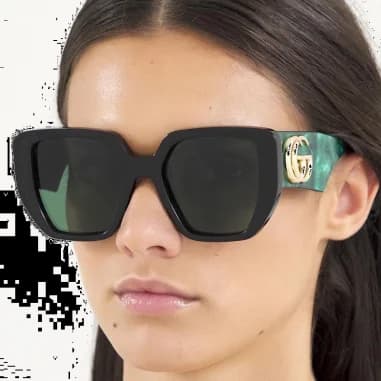 Gucci Logo GG0956S Oversize acetate sunglasses vue 2