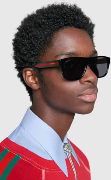Gucci Web GG0341S Acetate Sunglasses vue 2