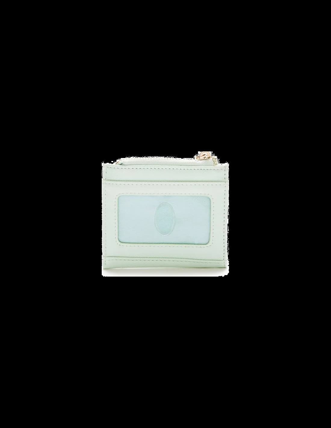 Guess Pastel Green Logo Metal Triangle Plaque Wallet vue 3
