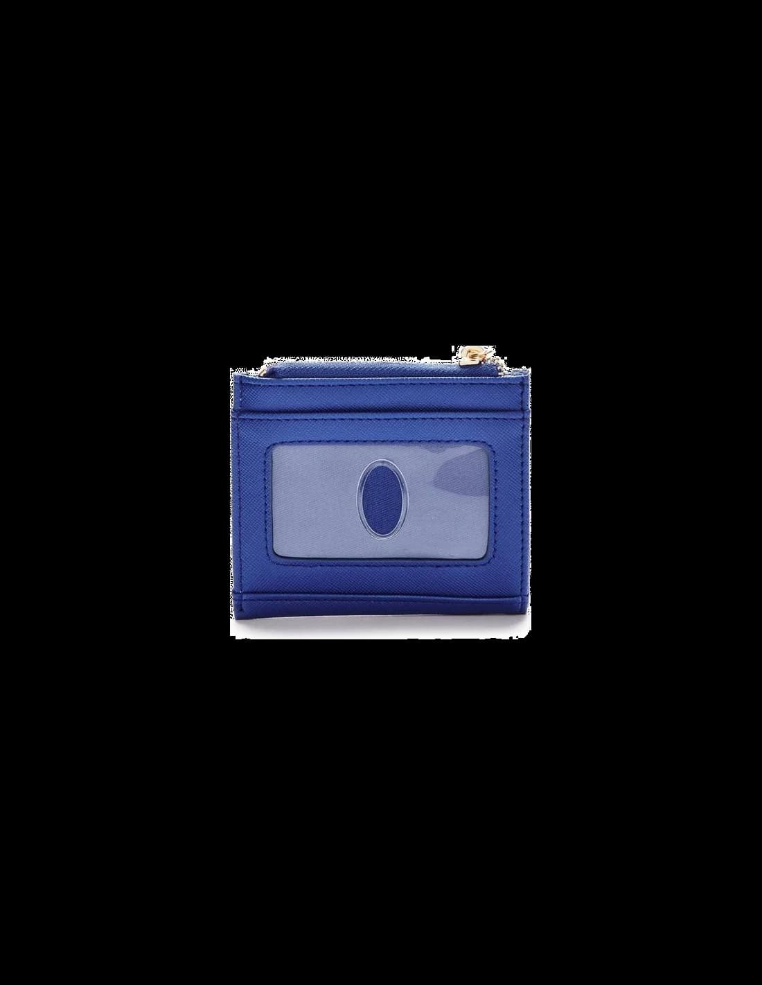 Guess Blue Zipped Wallet with Metal Triangle Logo Plaque vue 3