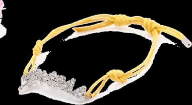 Bracelet cordon Guess ajustable logo incrusté de cristaux
