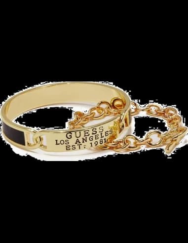 Bracelet Guess rigide avec chaîne dorée
