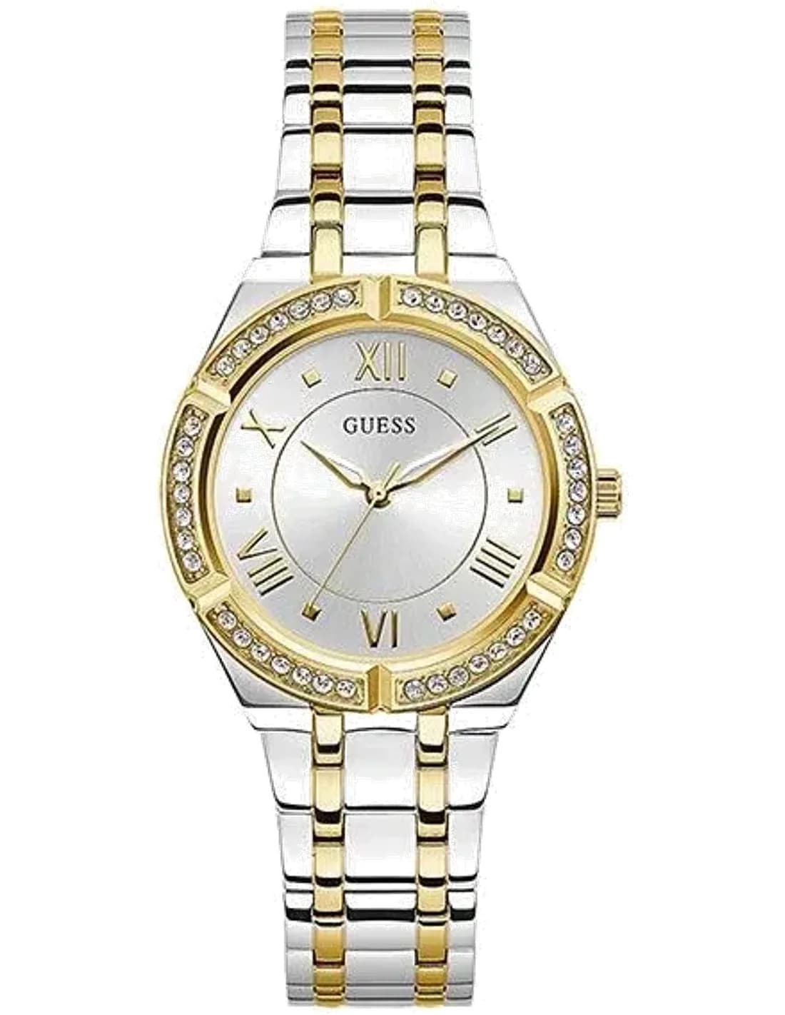 Guess GW0033L4 vue de côté, bracelet acier