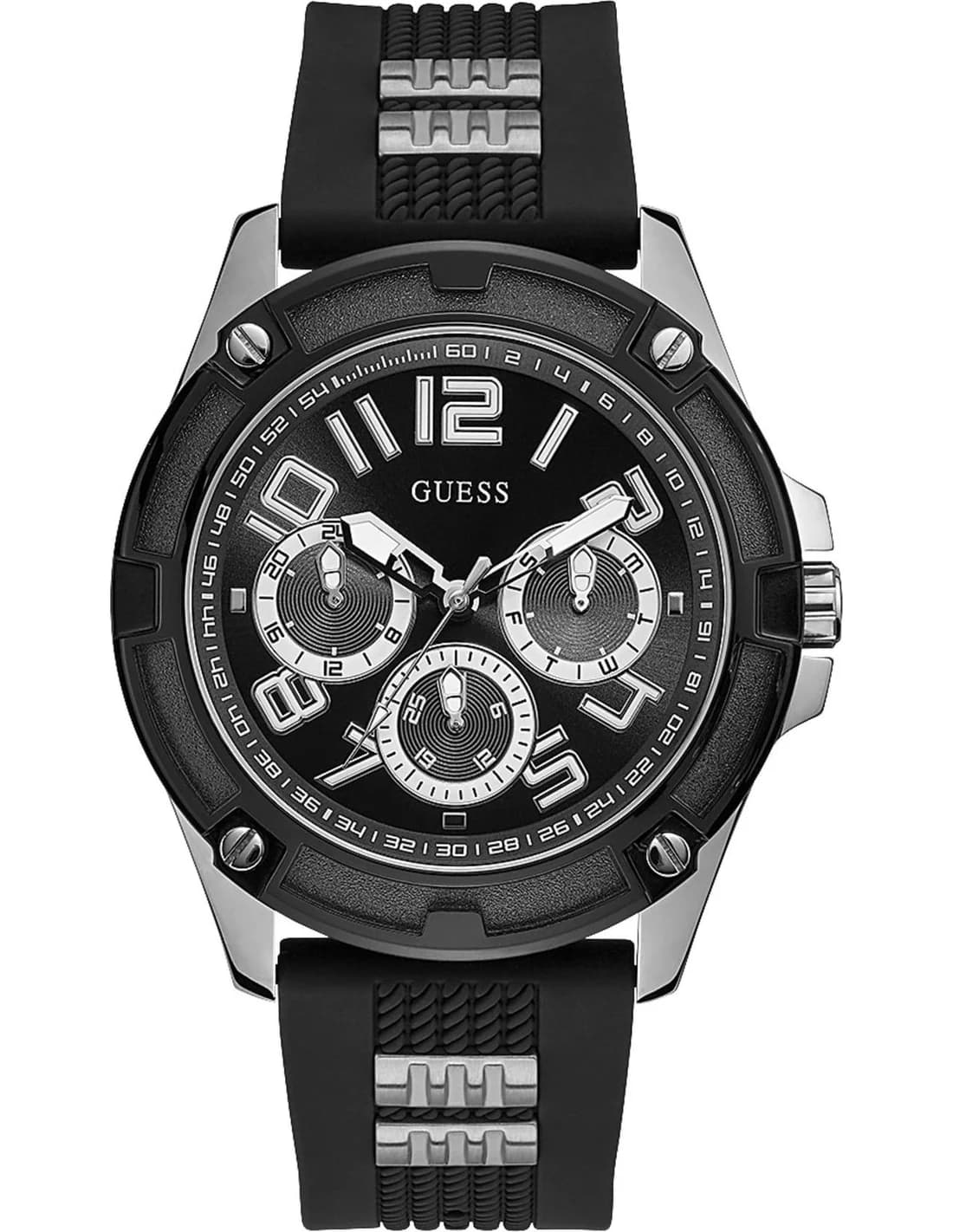 Guess GW0051G1 vue de côté, bracelet silicone