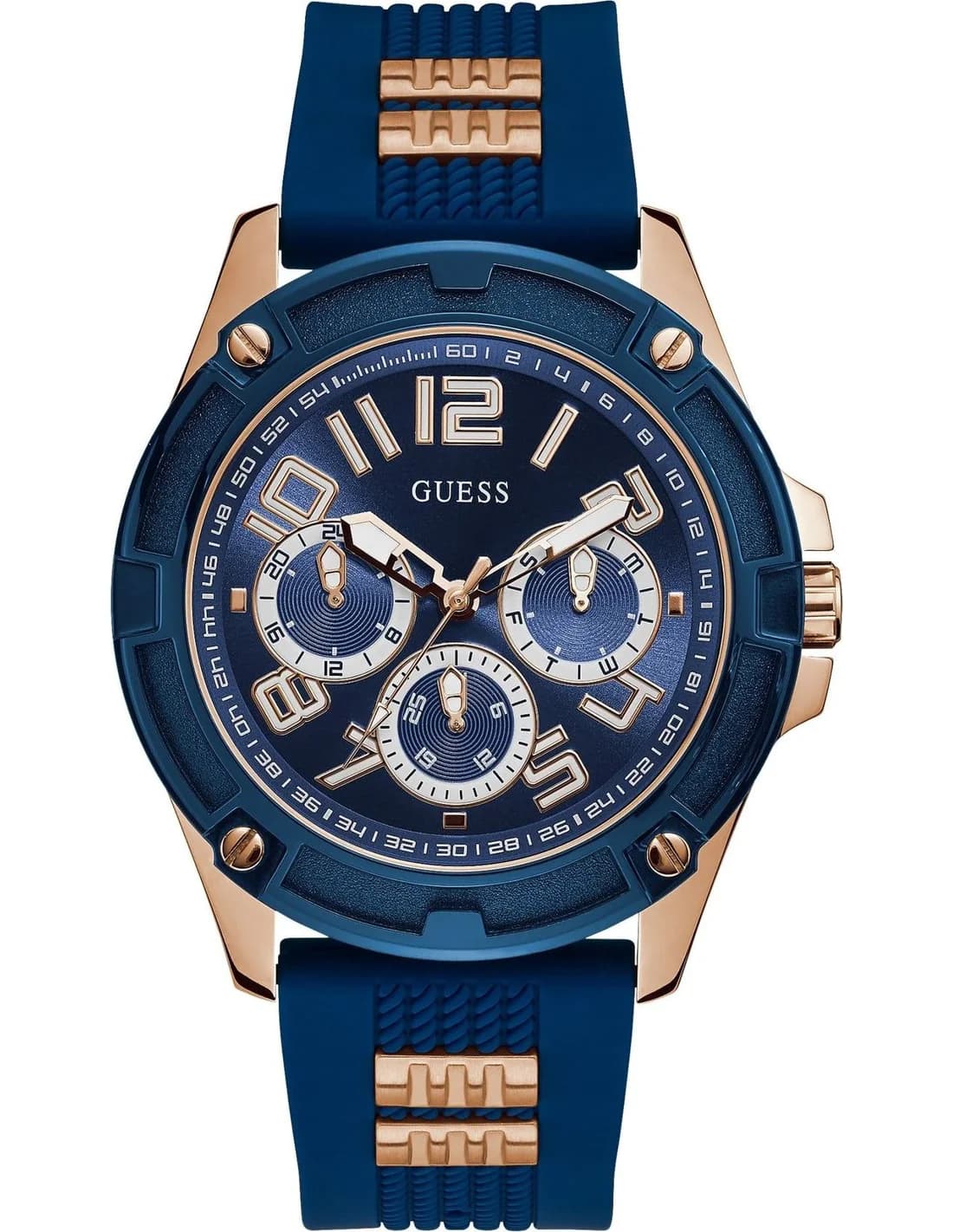 Guess GW0051G3 vue de côté, bracelet silicone