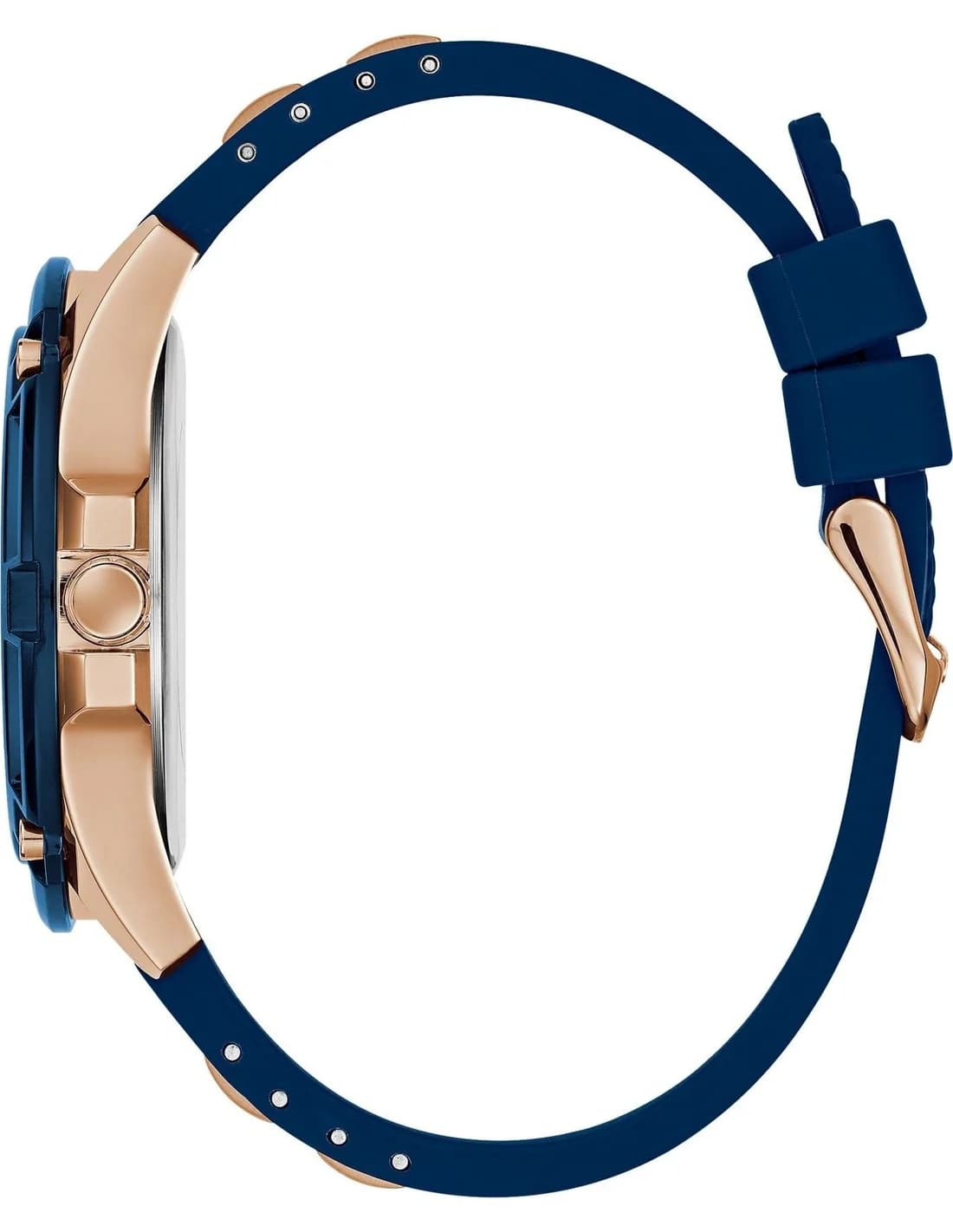 Gros plan sur le cadran bleu de la Guess GW0051G3