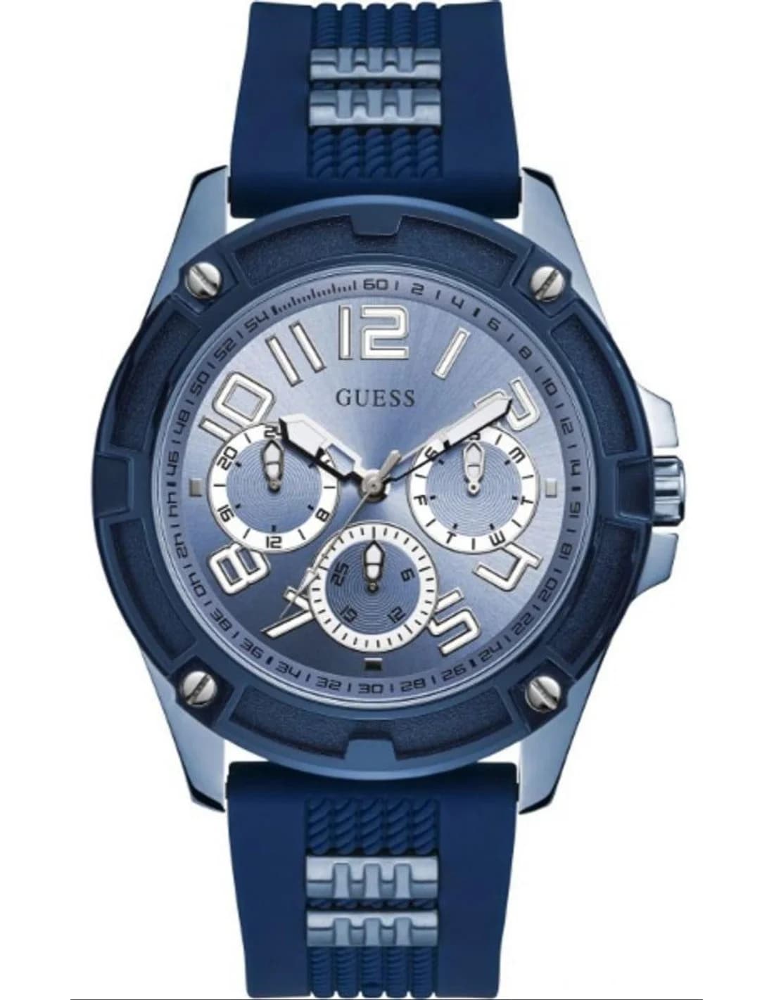 Guess GW0051G4 vue de côté, bracelet silicone
