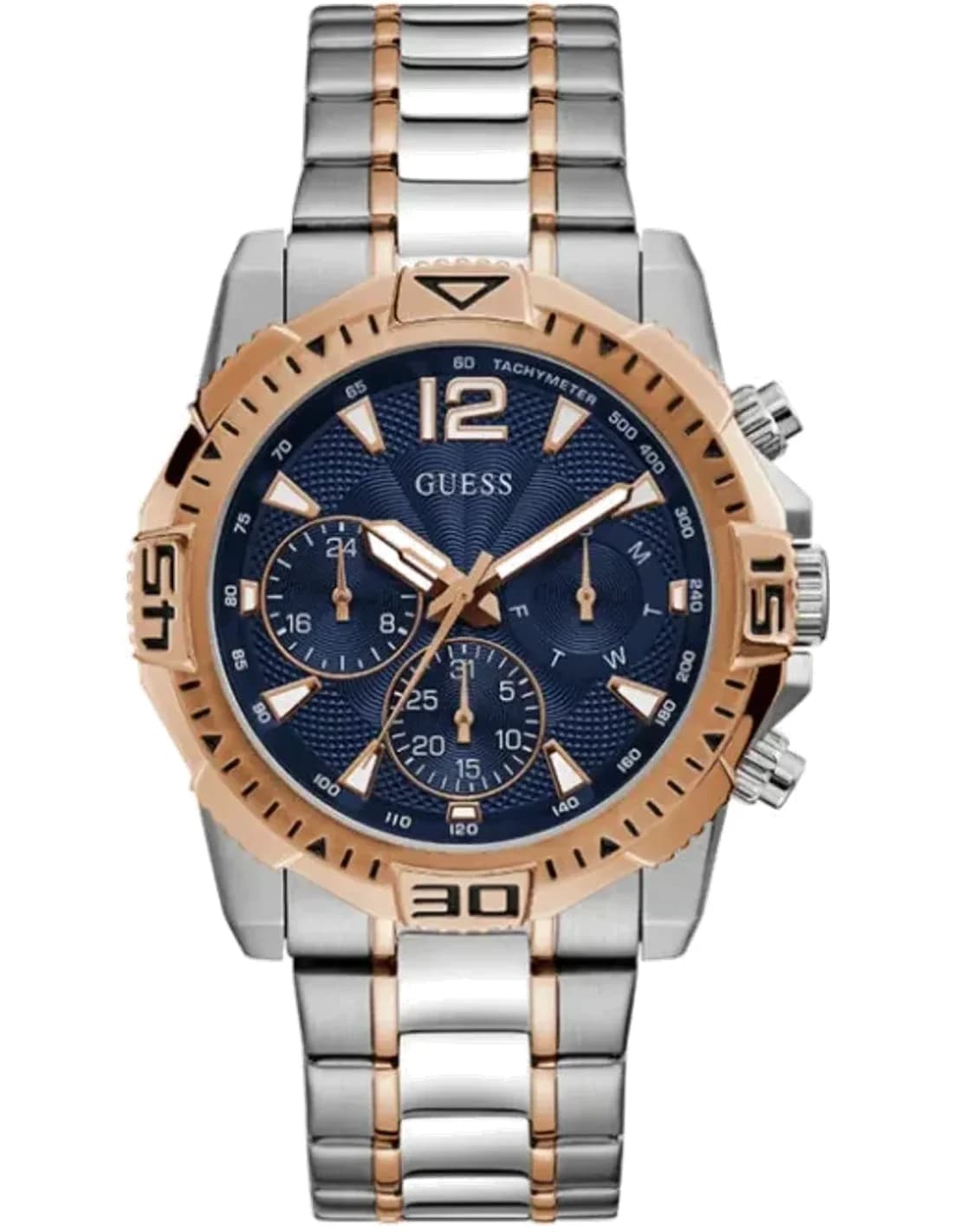 Guess GW0056G5 vue de côté, bracelet acier