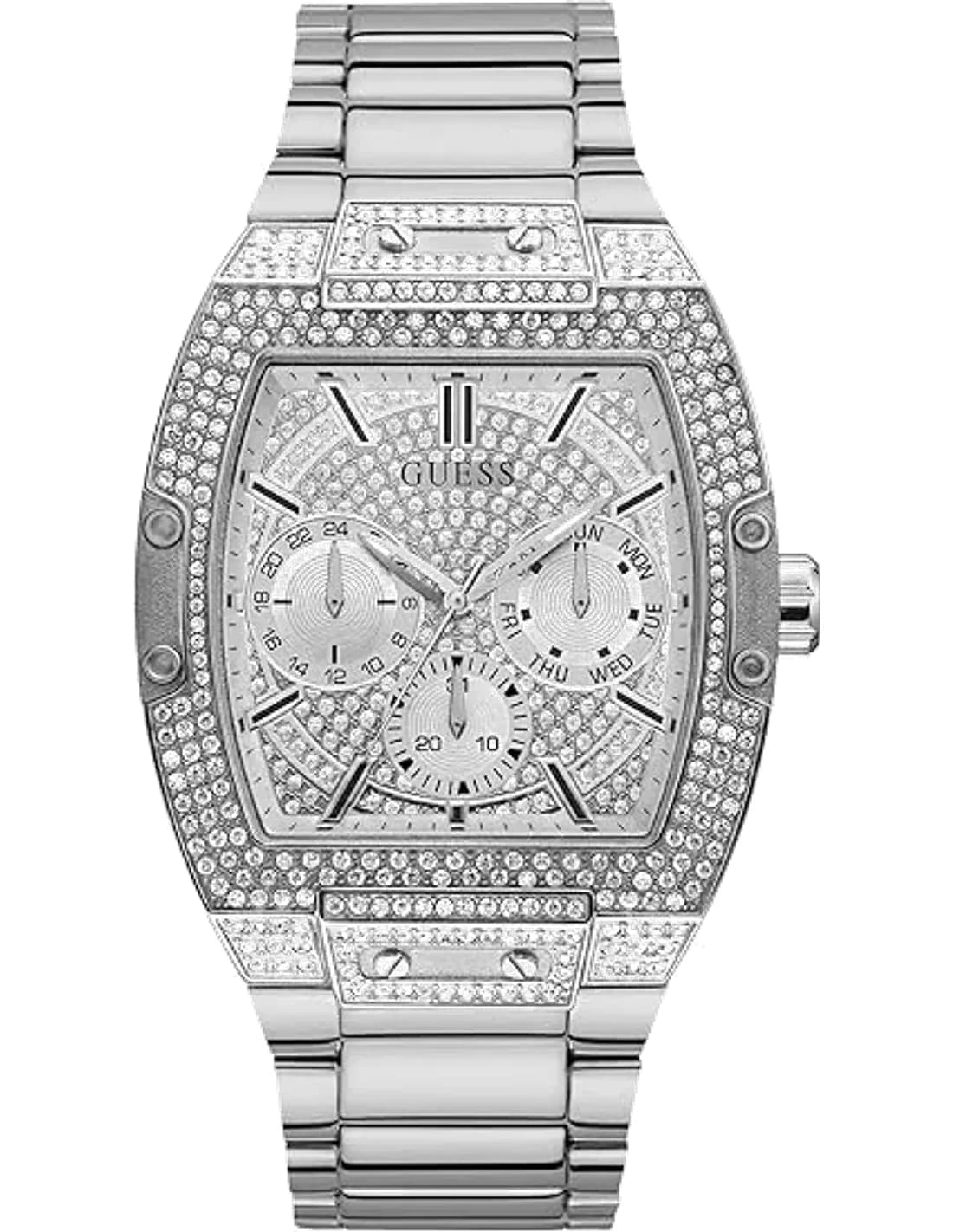 Guess GW0094G1 vue de côté, bracelet acier