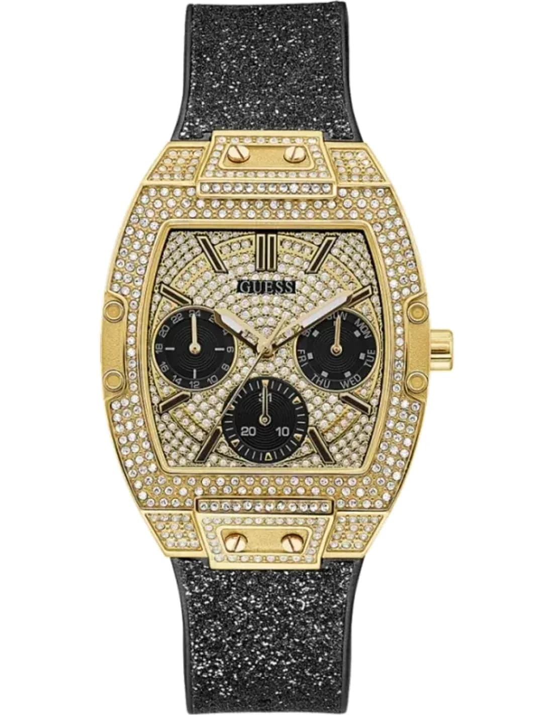 Guess GW0105L2 vue de côté, bracelet silicone