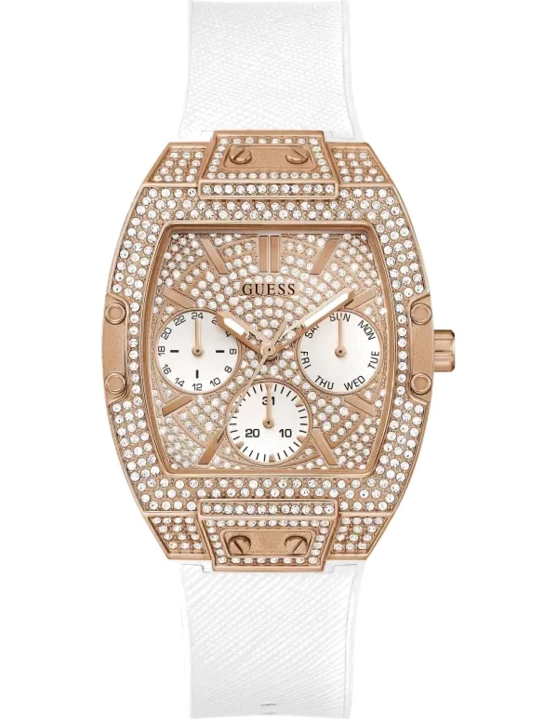 Guess GW0105L3 vue de côté, bracelet silicone