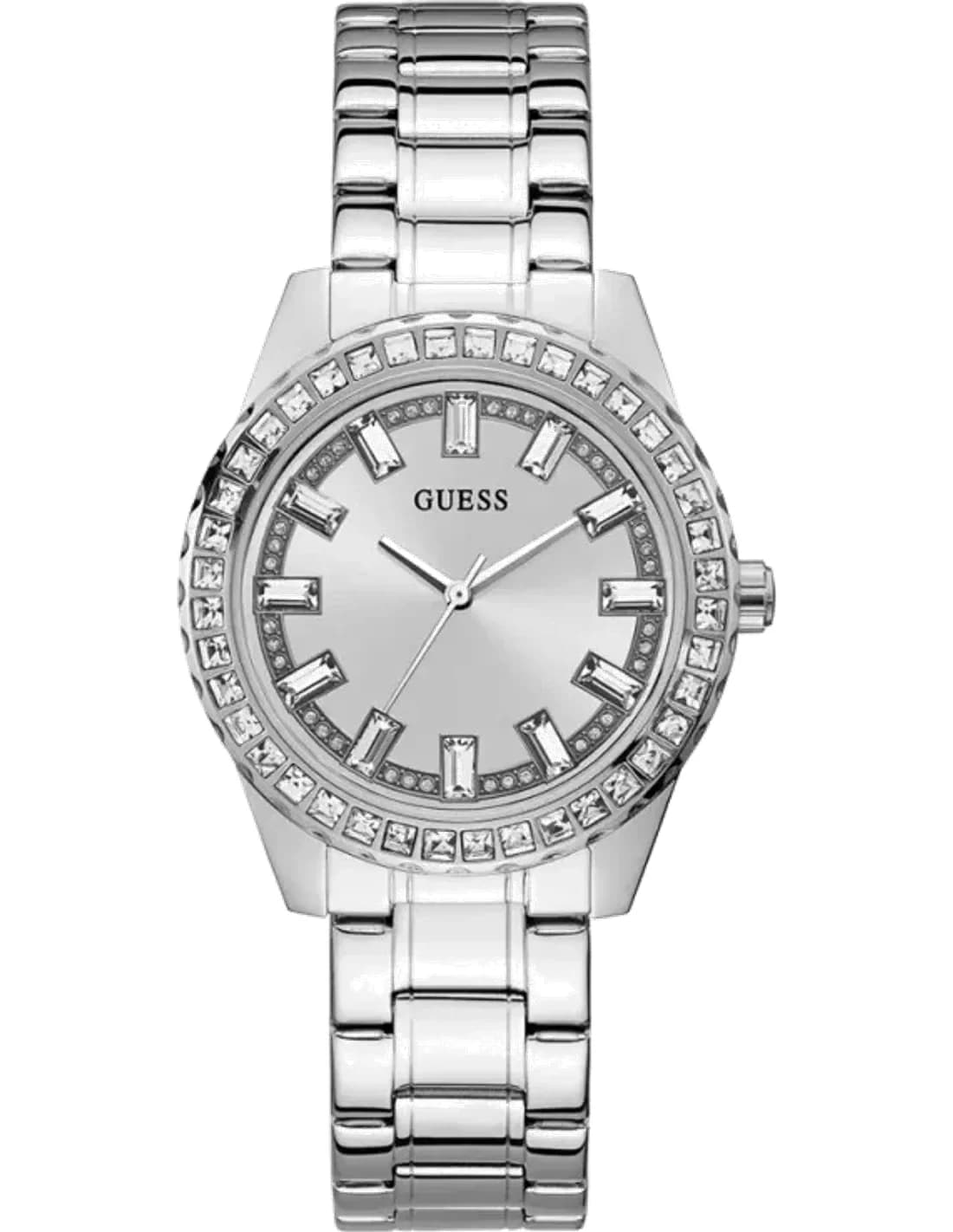 Guess GW0111L1 Sparkler Silver Stainless Steel and Rhinestone Women's Watch vue 2