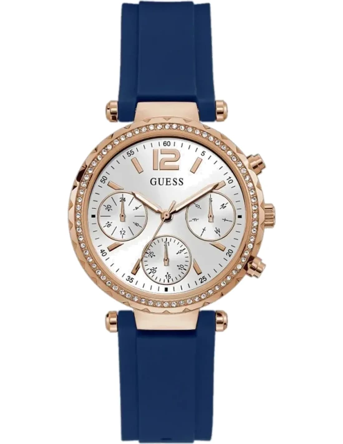 Guess GW0113L3 vue de côté, bracelet silicone