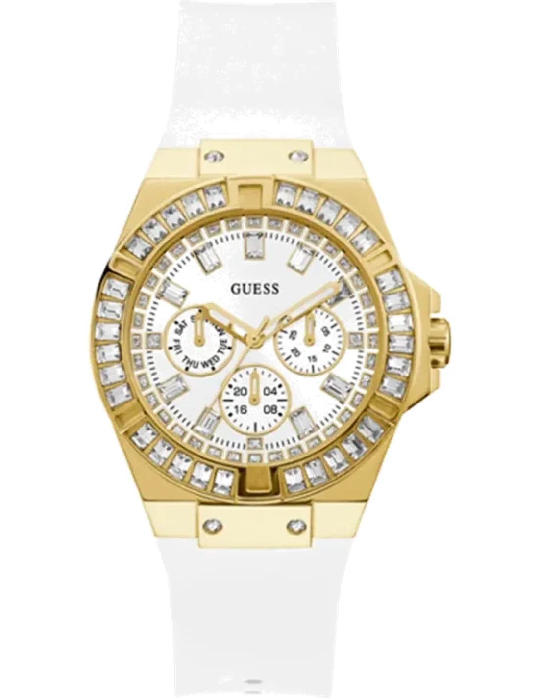 Guess GW0118L5 vue de côté, bracelet silicone