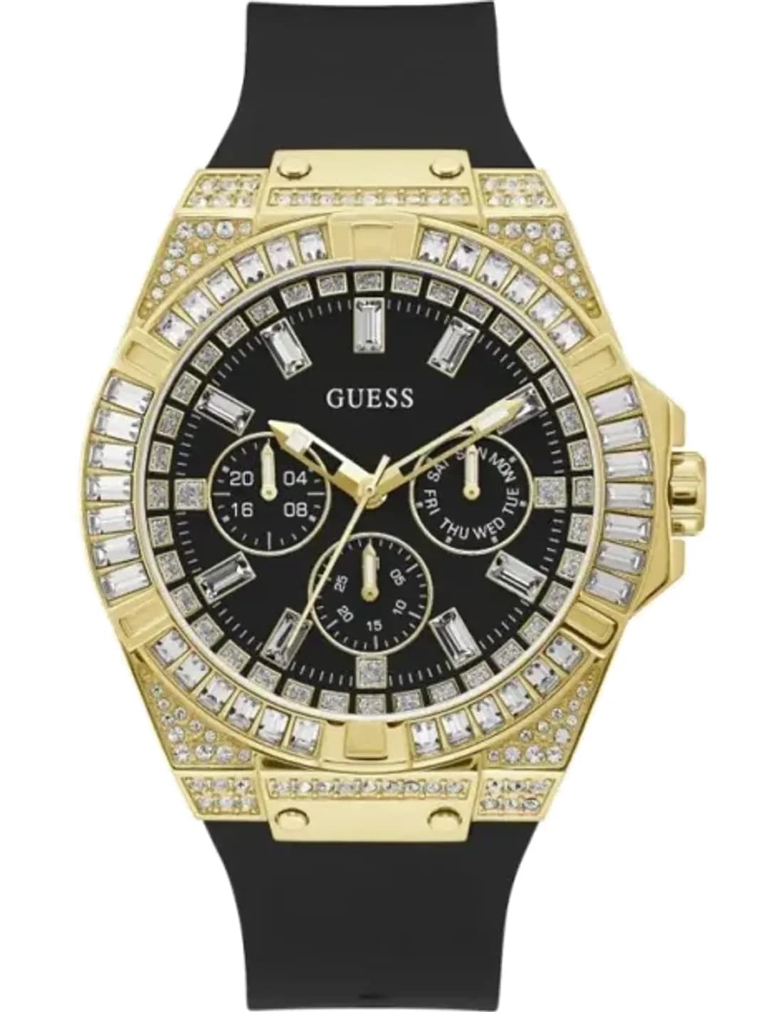 Guess GW0208G2 vue de côté, bracelet silicone