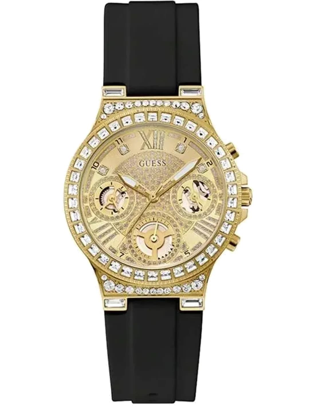 Guess GW0257L1G vue de côté, bracelet silicone