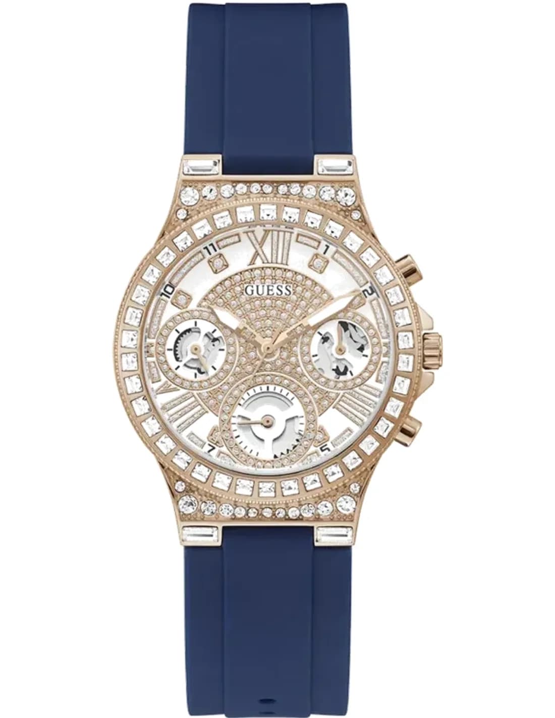 Guess GW0257L3 vue de côté, bracelet silicone