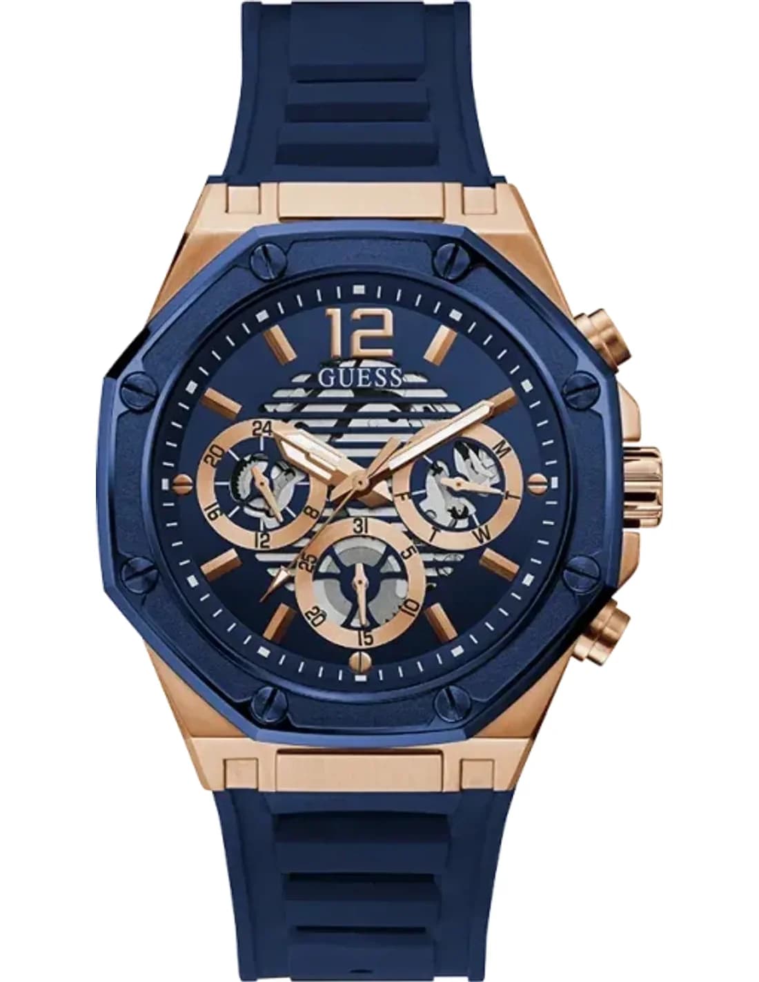 Guess GW0263G2 vue de côté, bracelet silicone