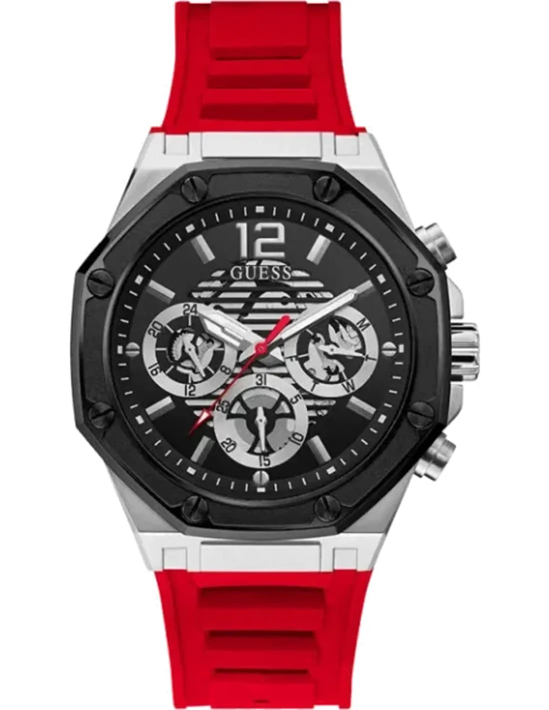 Guess GW0263G3 vue de côté, bracelet silicone