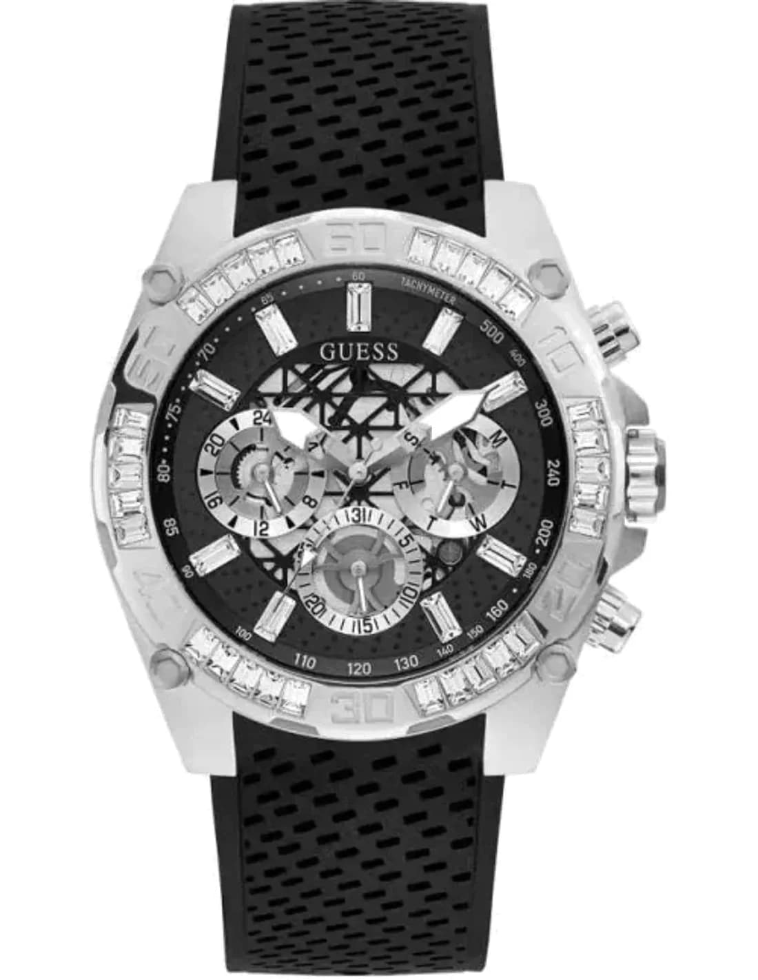 Guess GW0333G1 vue de côté, bracelet silicone