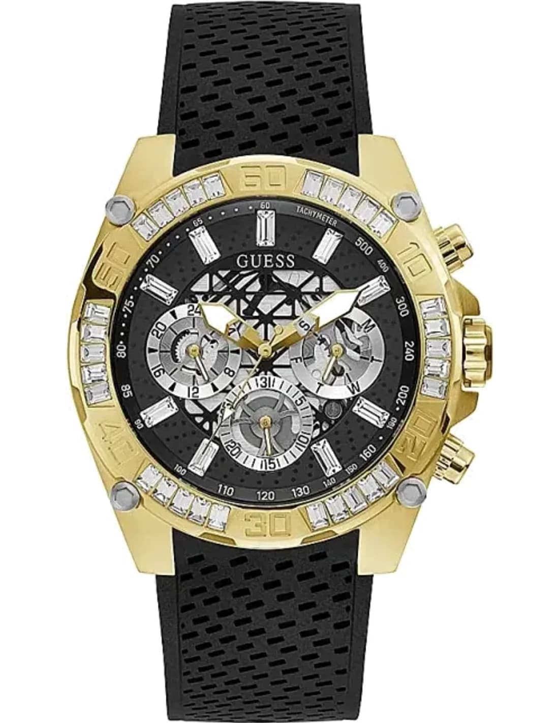 Guess GW0333G2 vue de côté, bracelet silicone