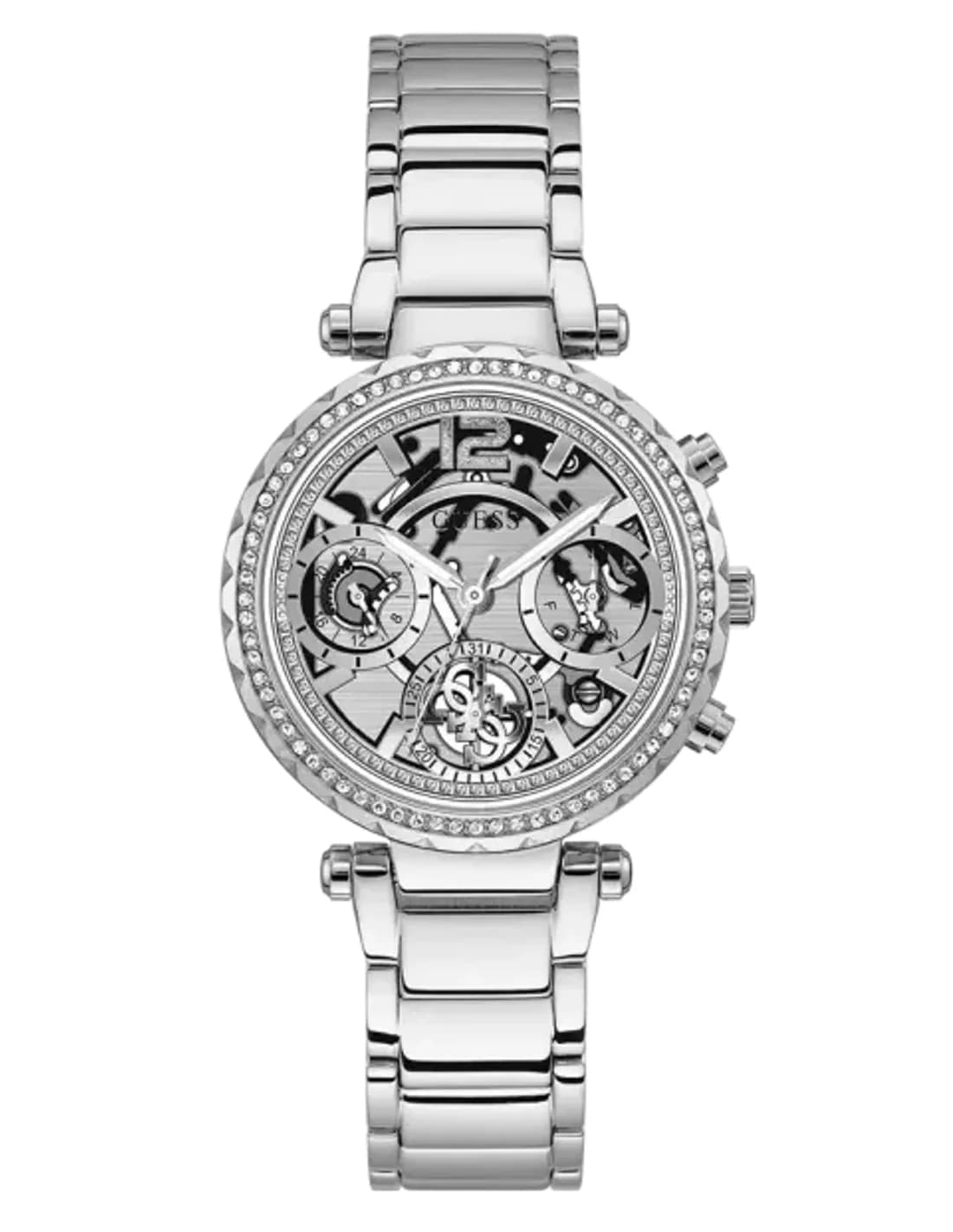 Guess GW0403L1 vue de côté, bracelet acier