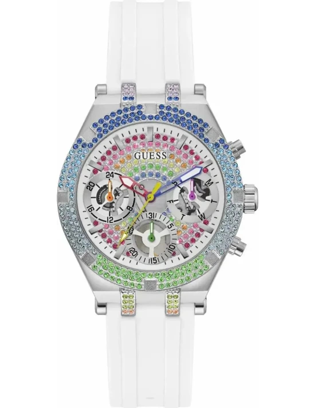Guess GW0407L4 vue de côté, bracelet silicone