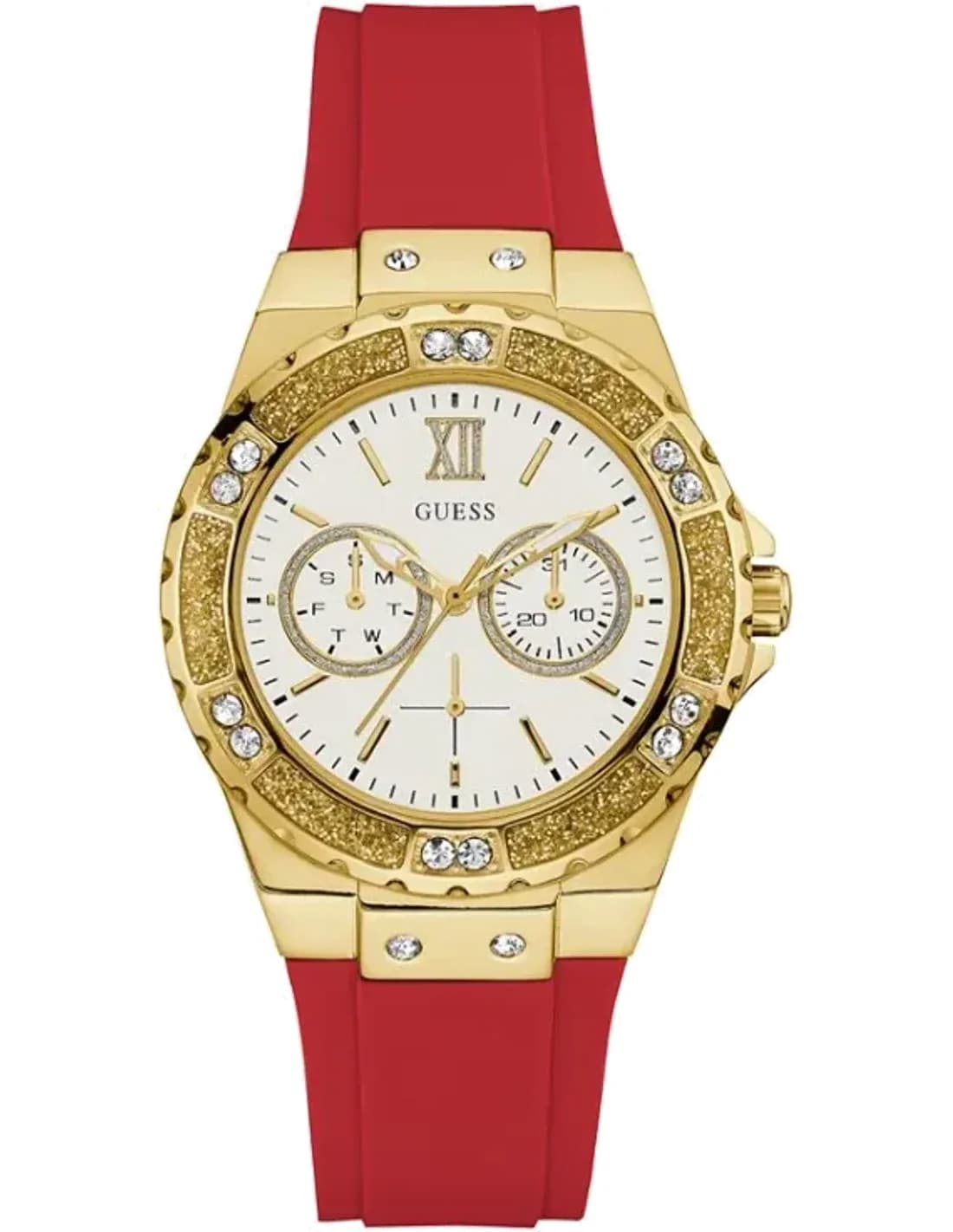 Guess GW0431L1 vue de côté, bracelet silicone