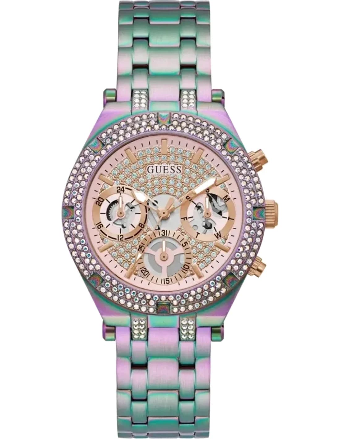 Guess GW0440L3 vue de côté, bracelet acier