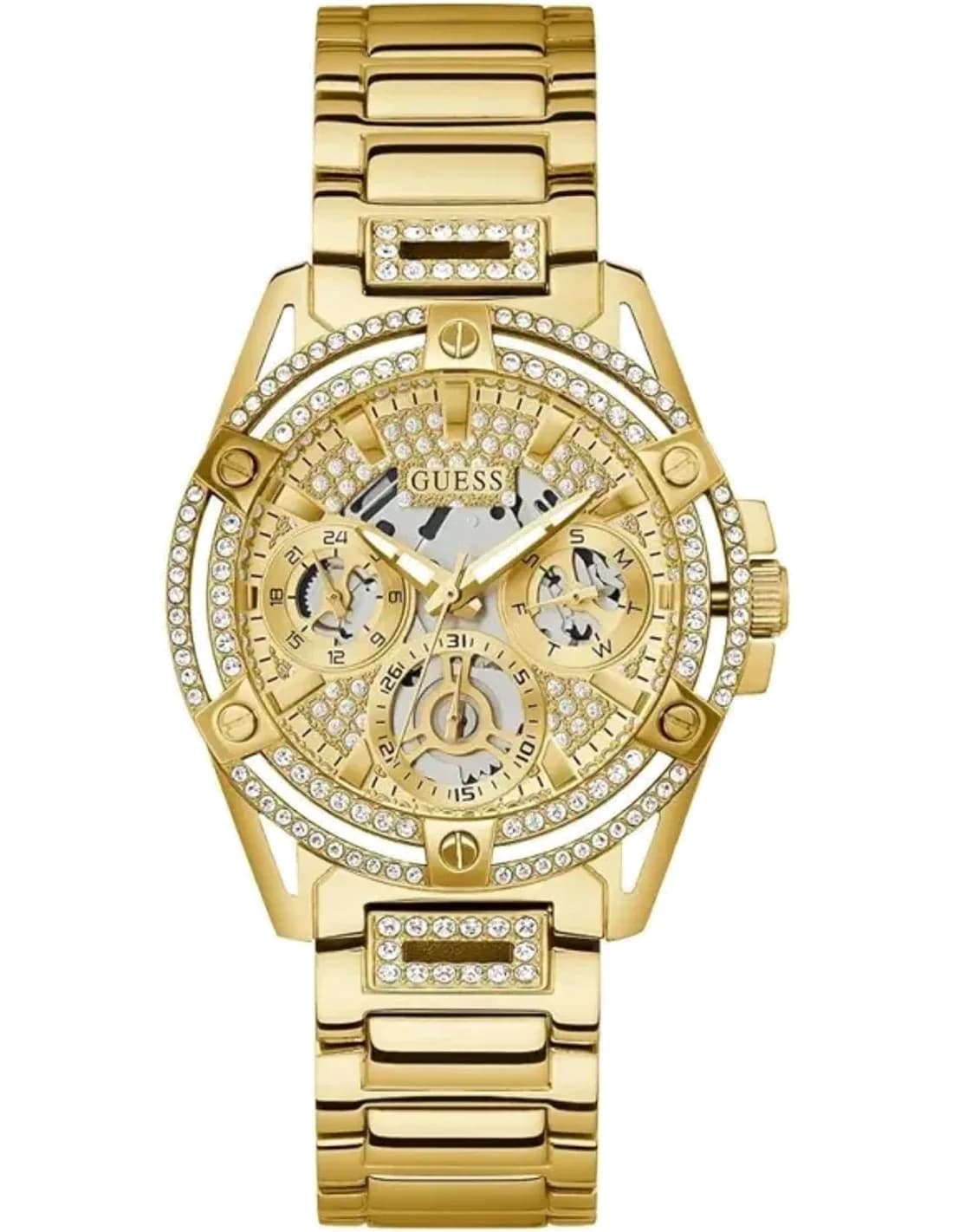 Guess GW0464L2 vue de côté, bracelet acier