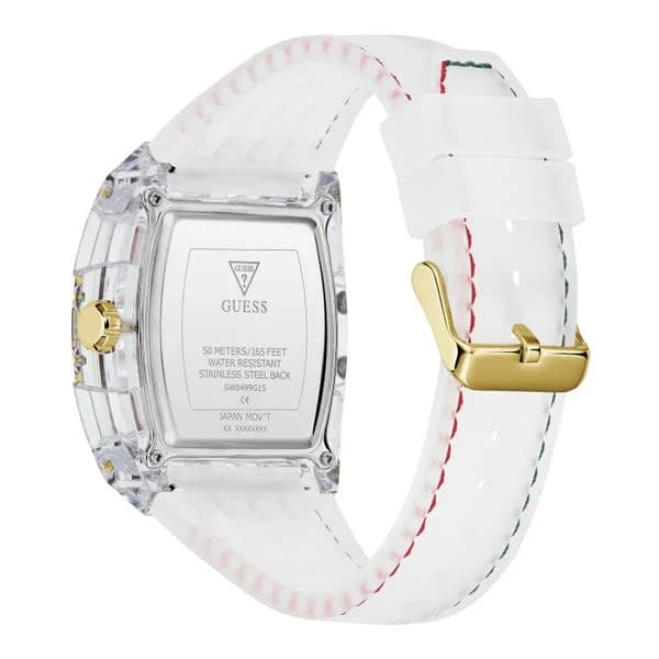 Montre Guess GW0499G15 homme verso boîtier transparent